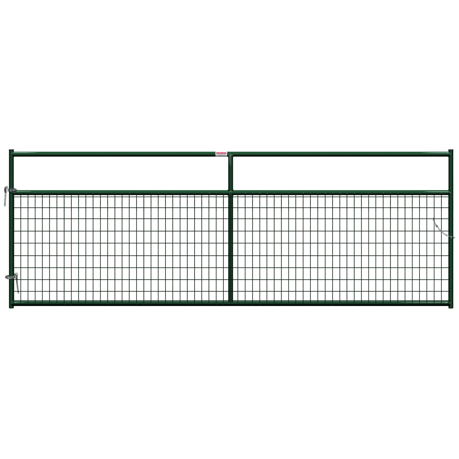 Green Gate with wire covering