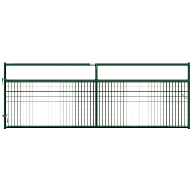 Green Gate with wire covering