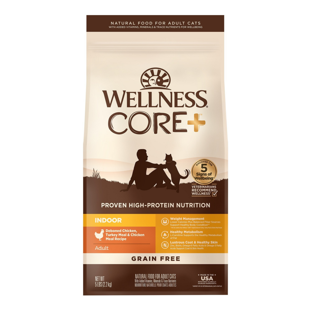 Wellness CORE Grain Free Natural Indoor Health Chicken and Turkey Recipe Dry Cat Food