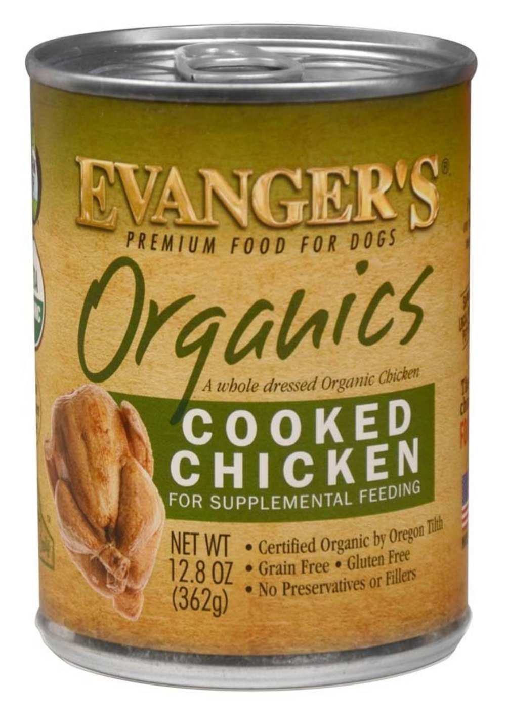 Evanger's 100% Organic Cooked Chicken Canned Dog Food