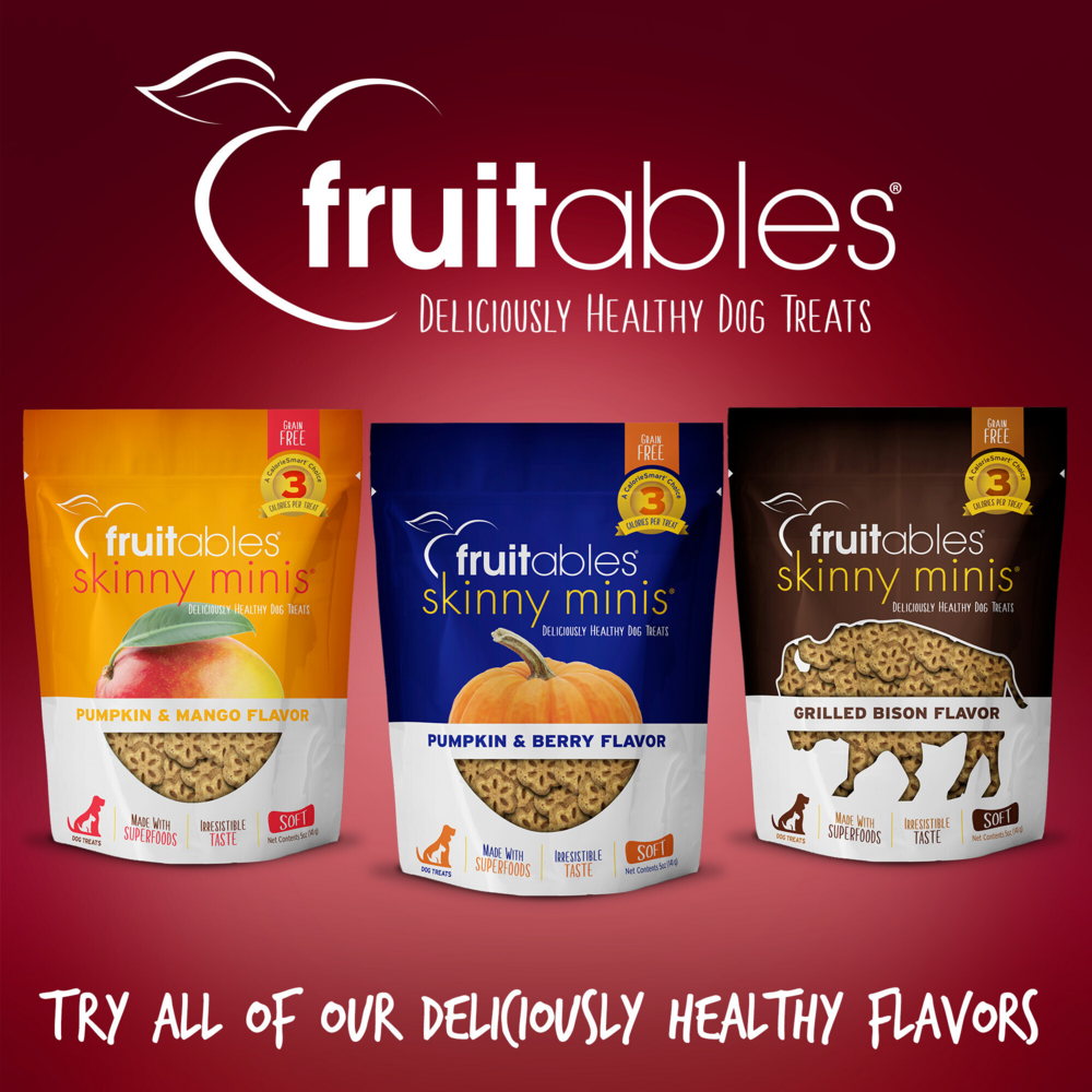Fruitables Chewy Skinny Minis Apple Bacon Dog Treats