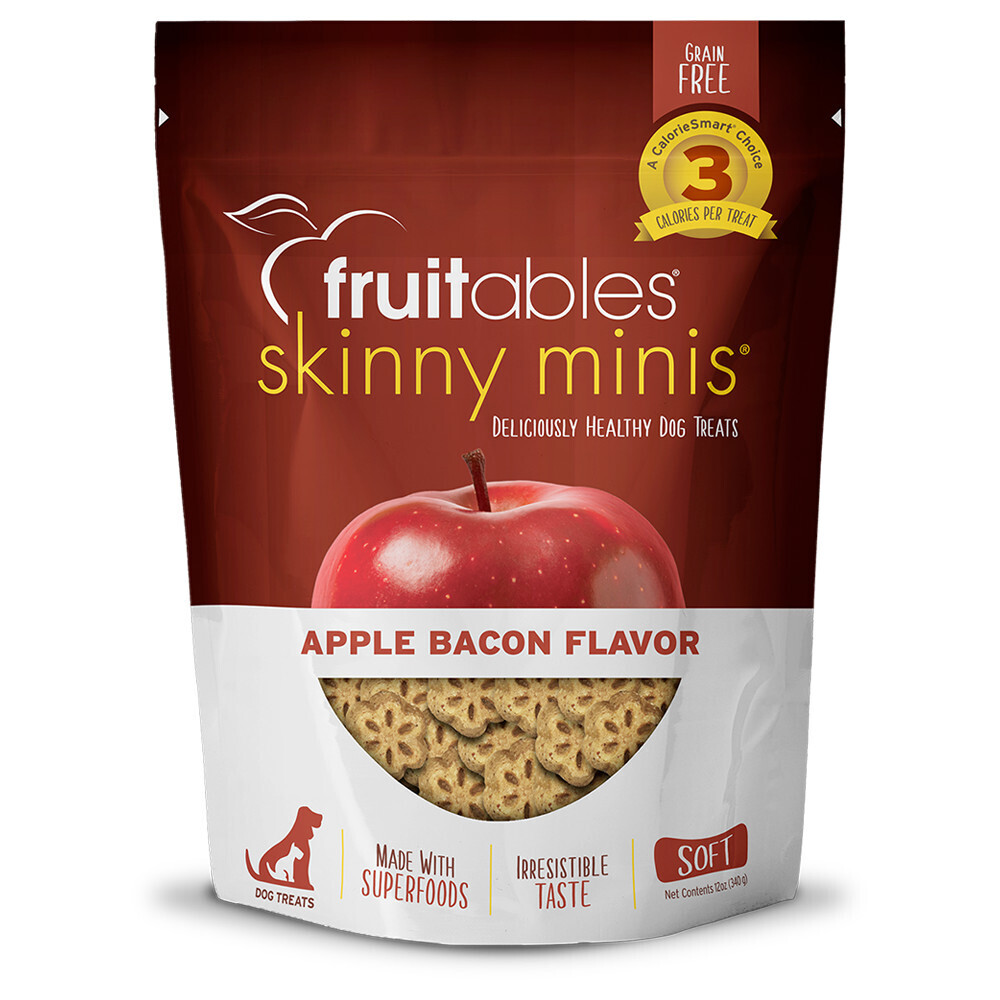 Fruitables Chewy Skinny Minis Apple Bacon Dog Treats