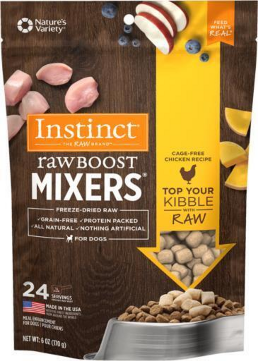 Instinct Raw Boost Mixers Grain Free Freeze Dried Chicken Dog Food Topper