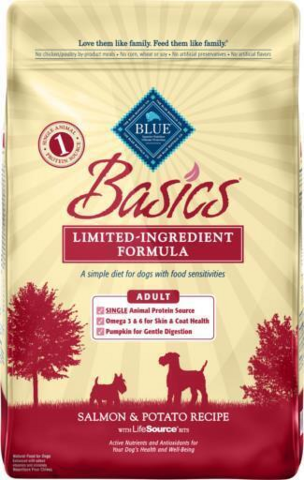 Blue Buffalo Basics Adult Skin & Stomach Care Salmon & Potato Recipe Dry Dog Food