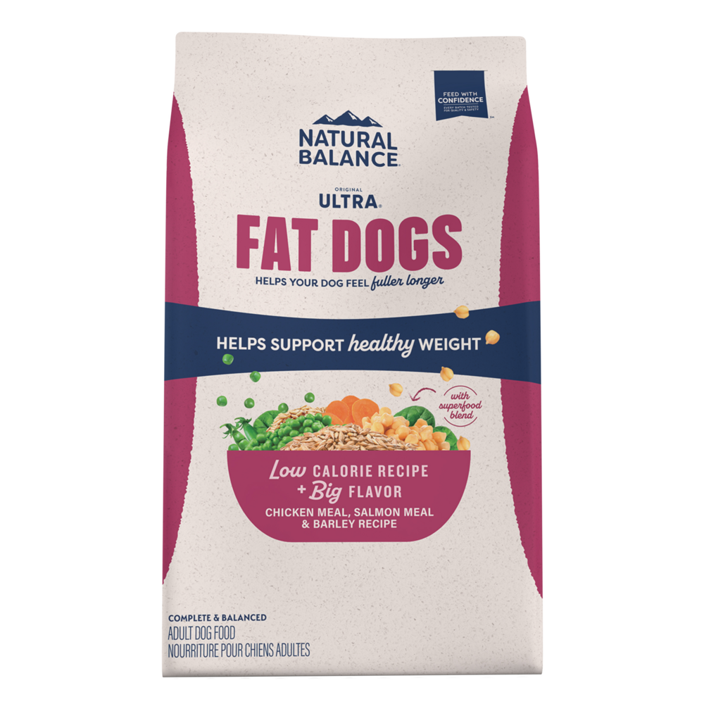 Natural Balance Original Ultra Fat Dogs Dry Dog Food, Chicken Meal, Salmon Meal & Barley Recipe