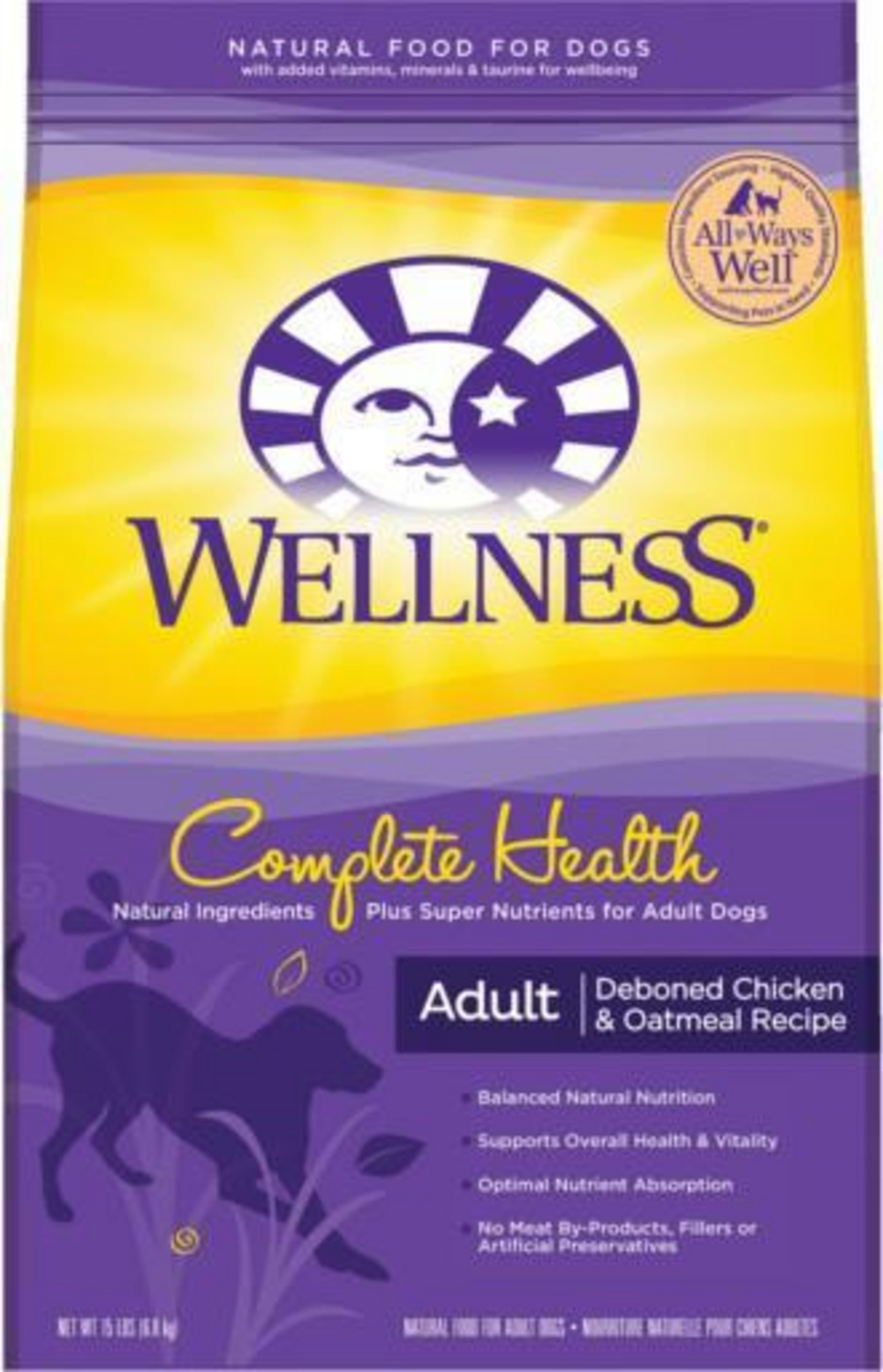 Wellness Complete Health Natural Chicken Recipe Dry Dog Food