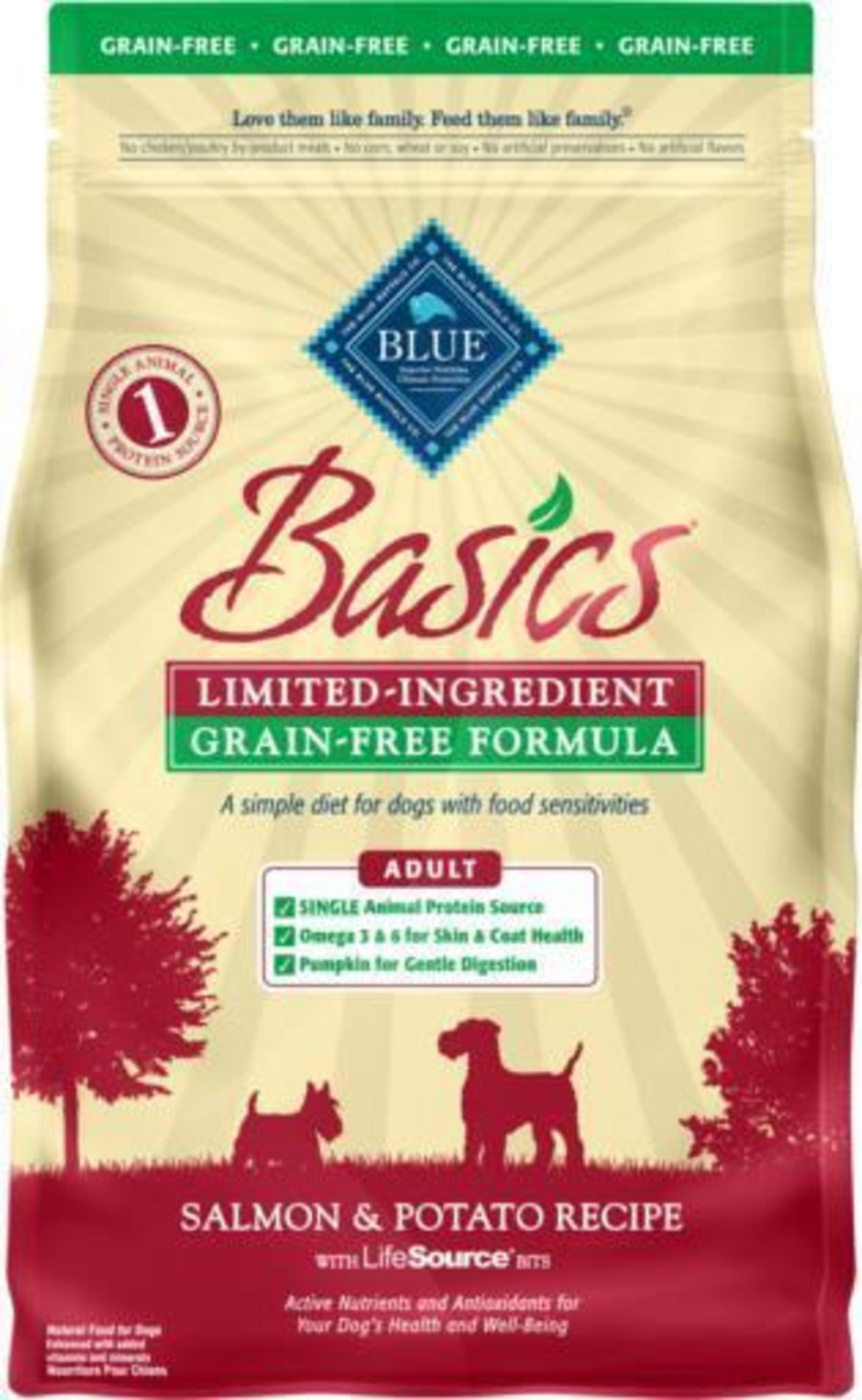 Blue Buffalo Basics Adult Skin & Stomach Care Salmon & Potato Recipe Dry Dog Food