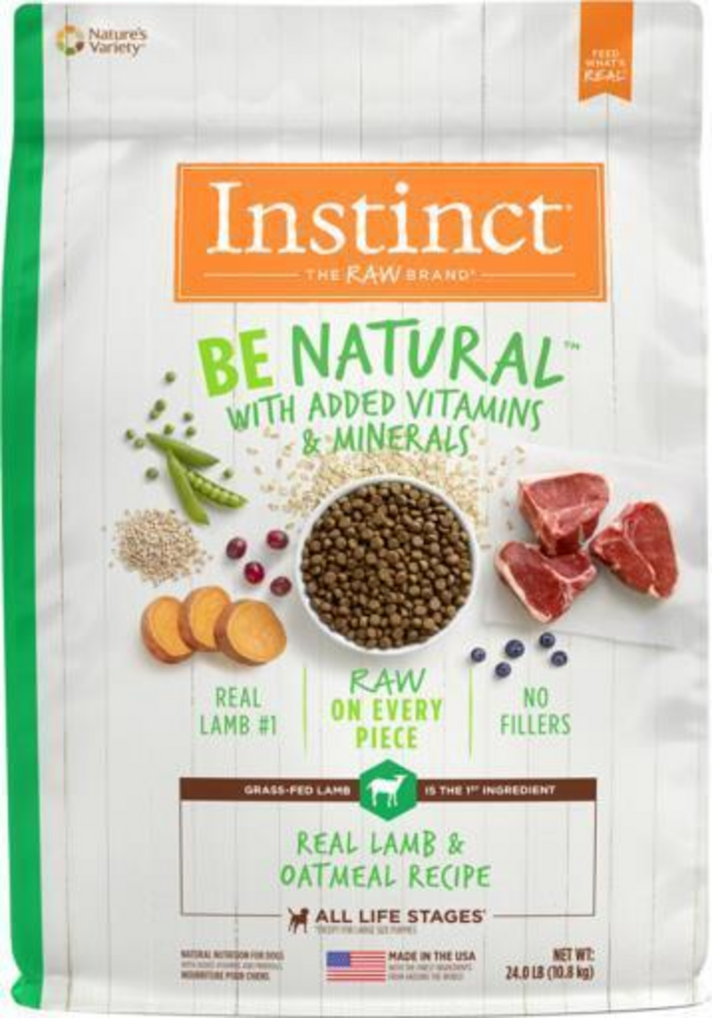 Instinct Be Natural Lamb and Oatmeal Dry Dog Food