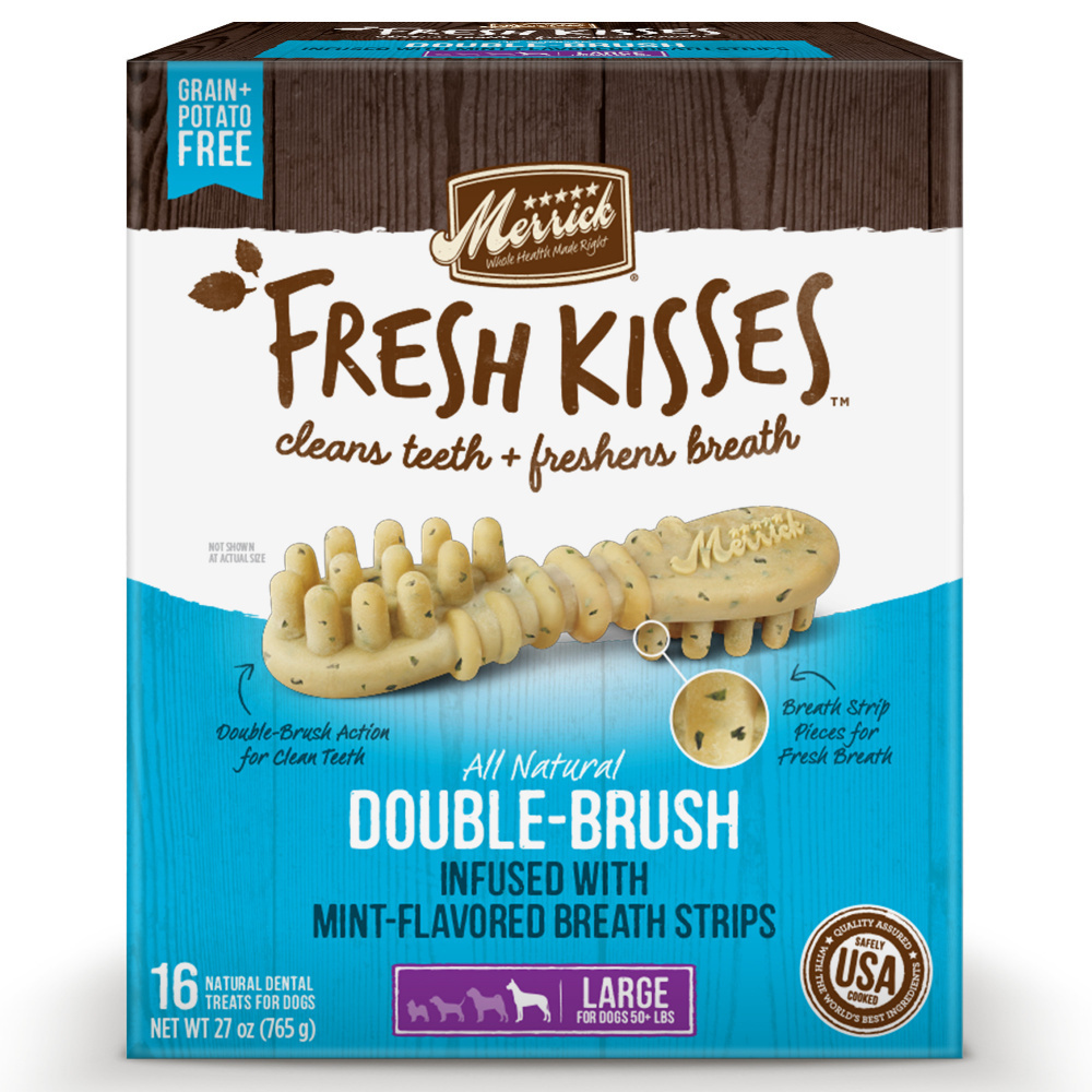Merrick Fresh Kisses Mint Dental Dog Chews Large