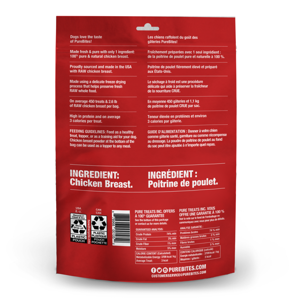 PureBites Freeze Dried Chicken Breast Dog Treats