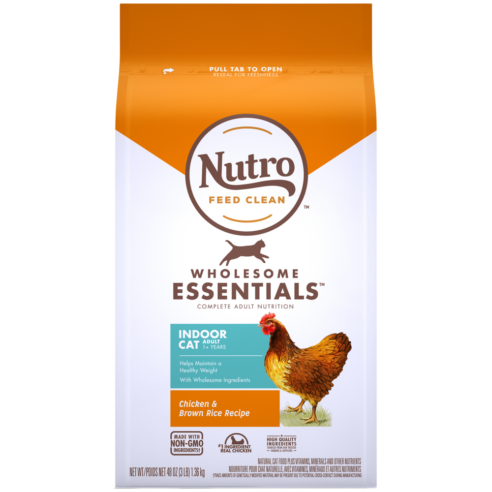 Nutro Wholesome Essentials Indoor Chicken and Brown Rice Recipe Adult  Dry Cat Food