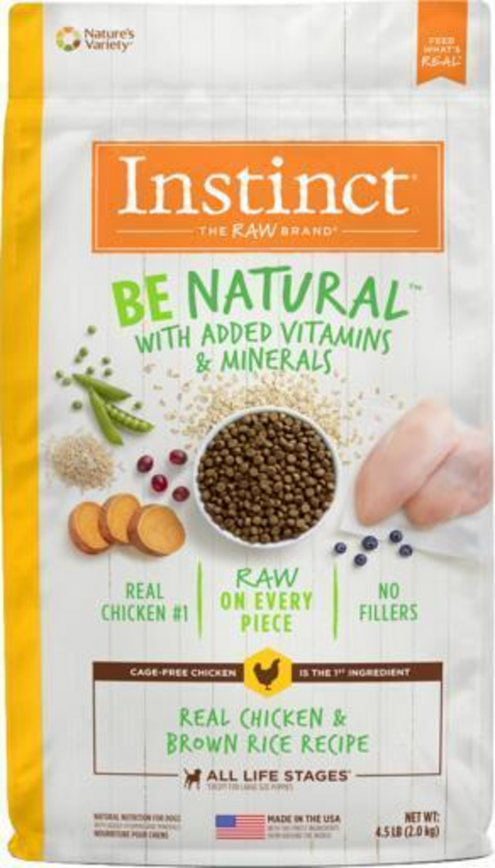 Instinct Be Natural Chicken and Brown Rice Dry Dog Food