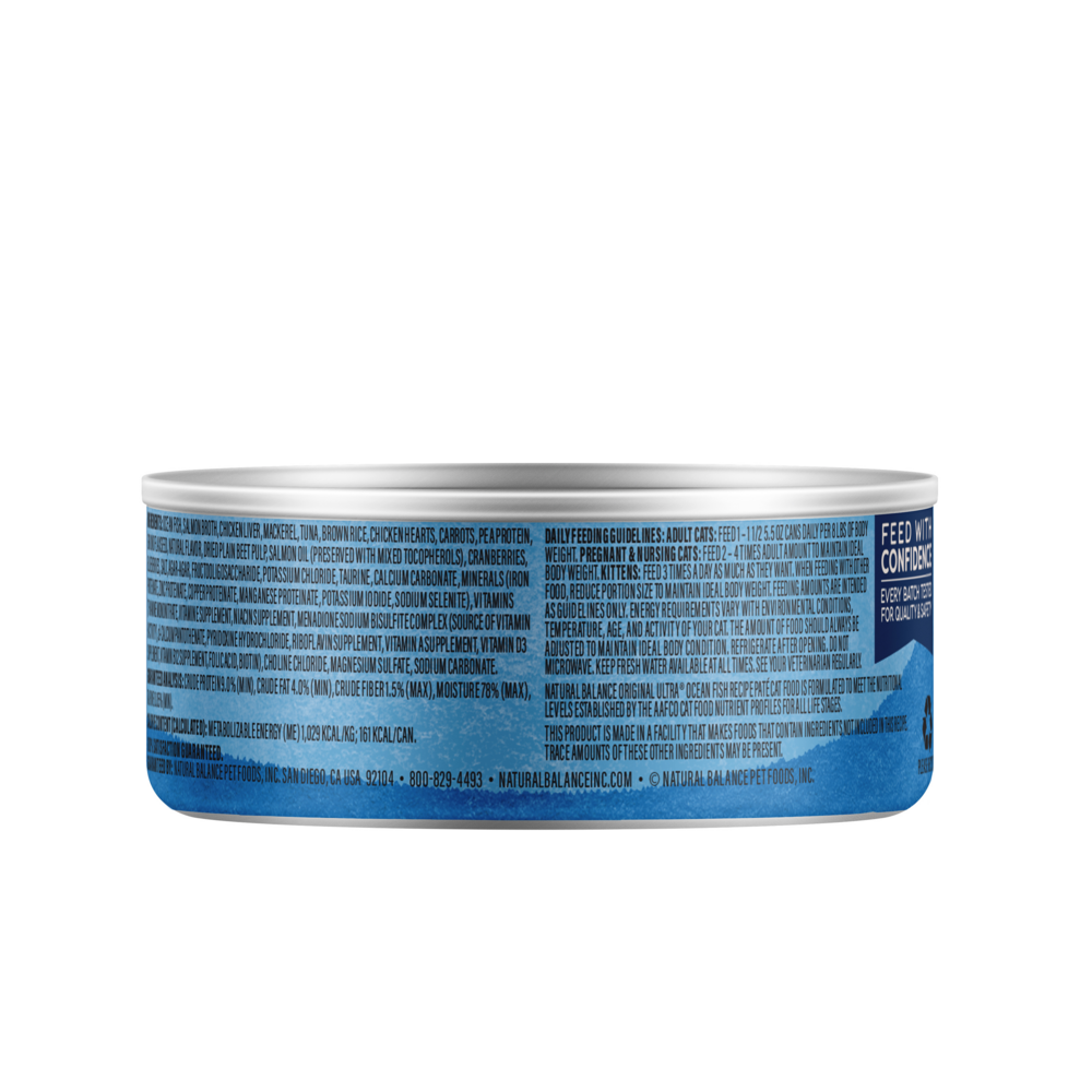 Natural Balance Original Ultra Wet Cat Food, Ocean Fish Recipe