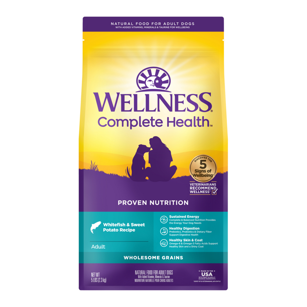 Wellness Complete Health Natural Adult Whitefish and Sweet Potato Recipe Dry Dog Food