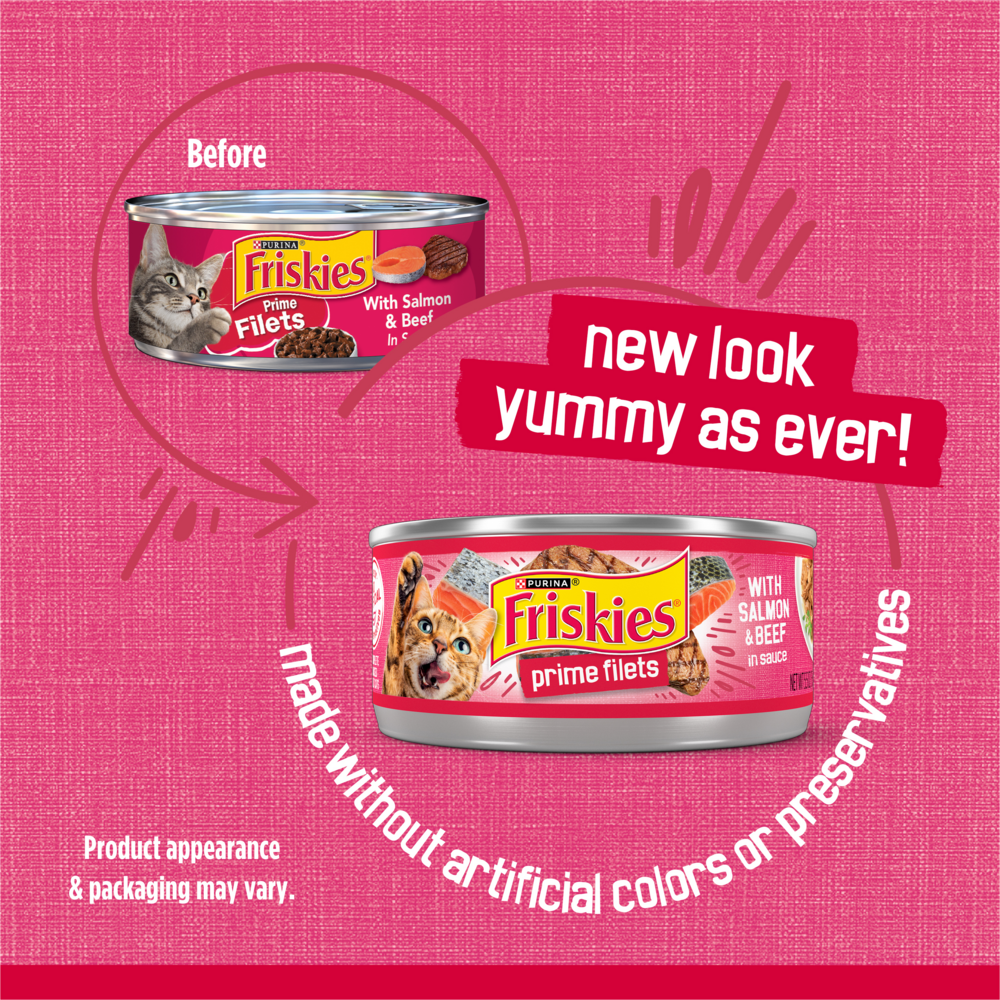 Friskies Prime Filets Salmon & Beef in Sauce Wet Cat Food