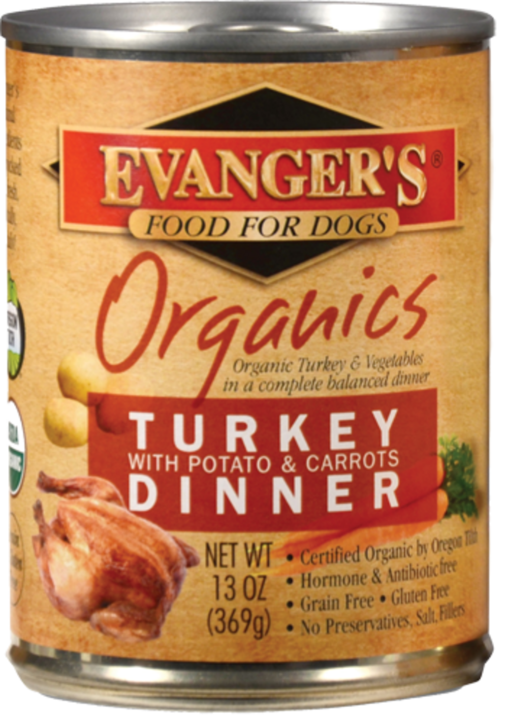 Evangers 100% Organic Turkey with Potato And Carrots Canned Dog Food