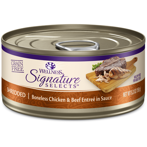 Wellness Grain Free Natural Sliced Salmon Entree Wet Canned Cat Food