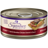 Wellness CORE Signature Selects Natural Grain Free Wet Canned Cat Food, Chunky Beef & Chicken