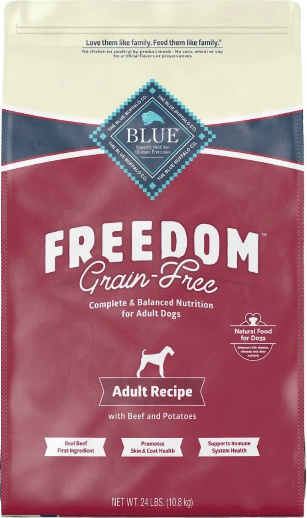 Blue Buffalo Freedom Grain-Free Adult Beef Recipe Dry Dog Food