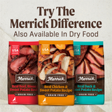 Merrick Chunky Grain Free Premium And Wholesome Canned Dog Food, Real Meat Big Texas Steak Tips Dinner