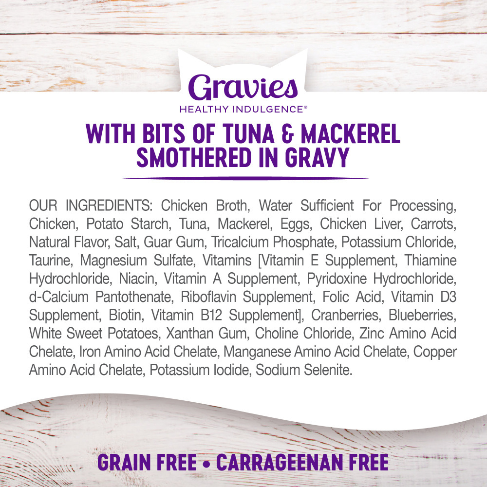 Wellness Healthy Indulgence Natural Grain Free Gravies with Tuna and Mackerel in Gravy Cat Food Pouch