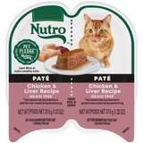 Nutro Perfect Portions Adult Grain Free Chicken & Liver Pate Wet Cat Food Trays