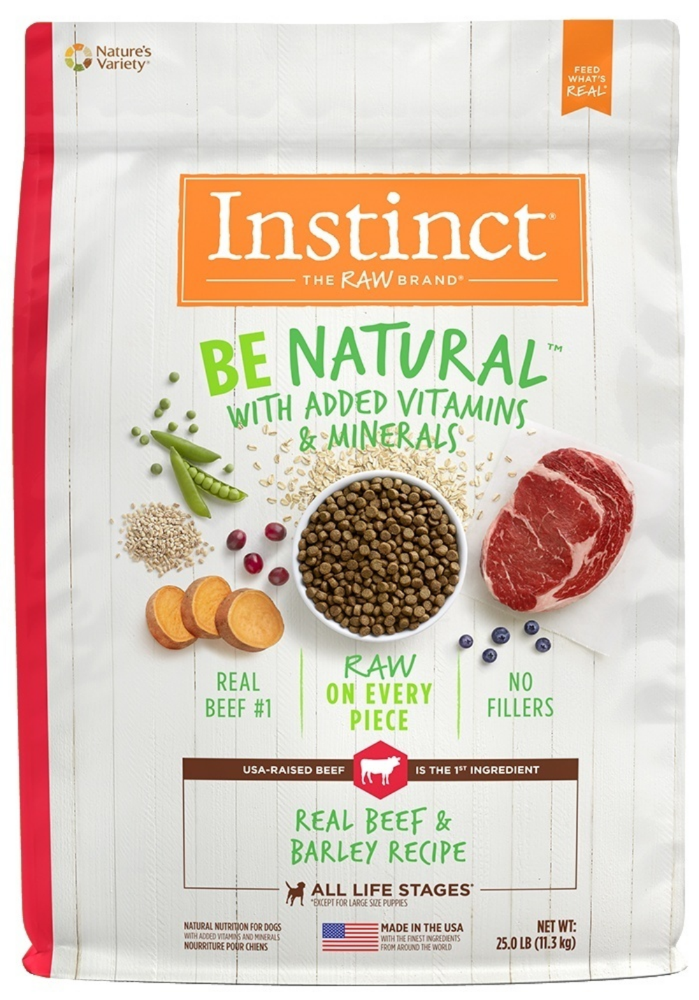 Instinct Be Natural Beef & Barley Recipe Dry Dog Food