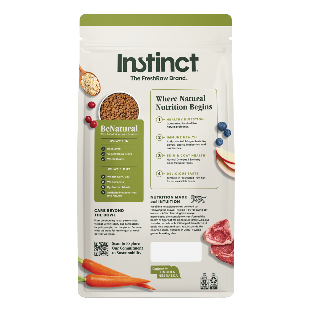 Instinct Be Natural Lamb and Oatmeal Dry Dog Food