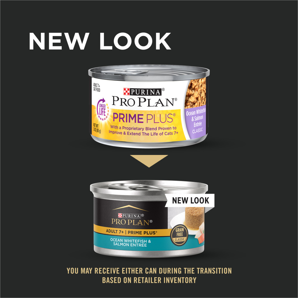 ProPlan Prime Plus Ocean Whitefish and & Salmon Senior 7+ Wet Cat Food