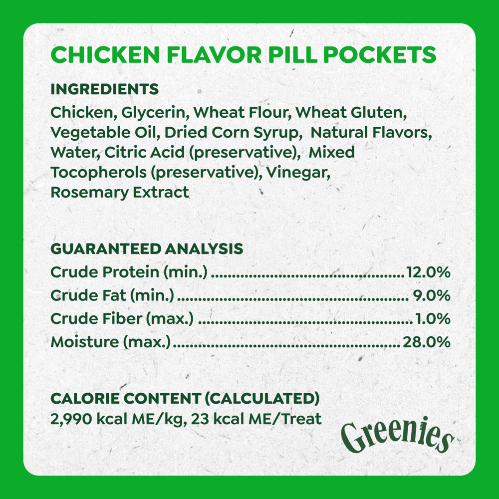 Greenies Pill Pockets Canine Chicken Flavor Dog Treats
