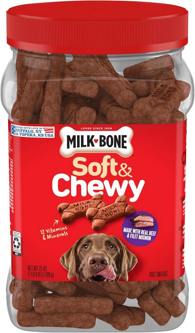 Milk-Bone Soft and Chewy Treats-Beef Filet Mignon
