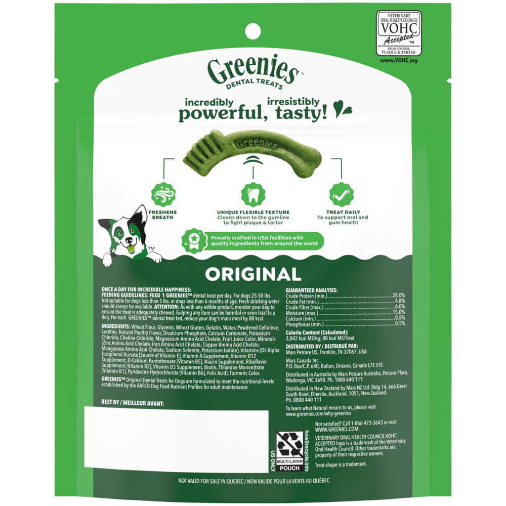 Greenies Original Dental Dog Chews Regular