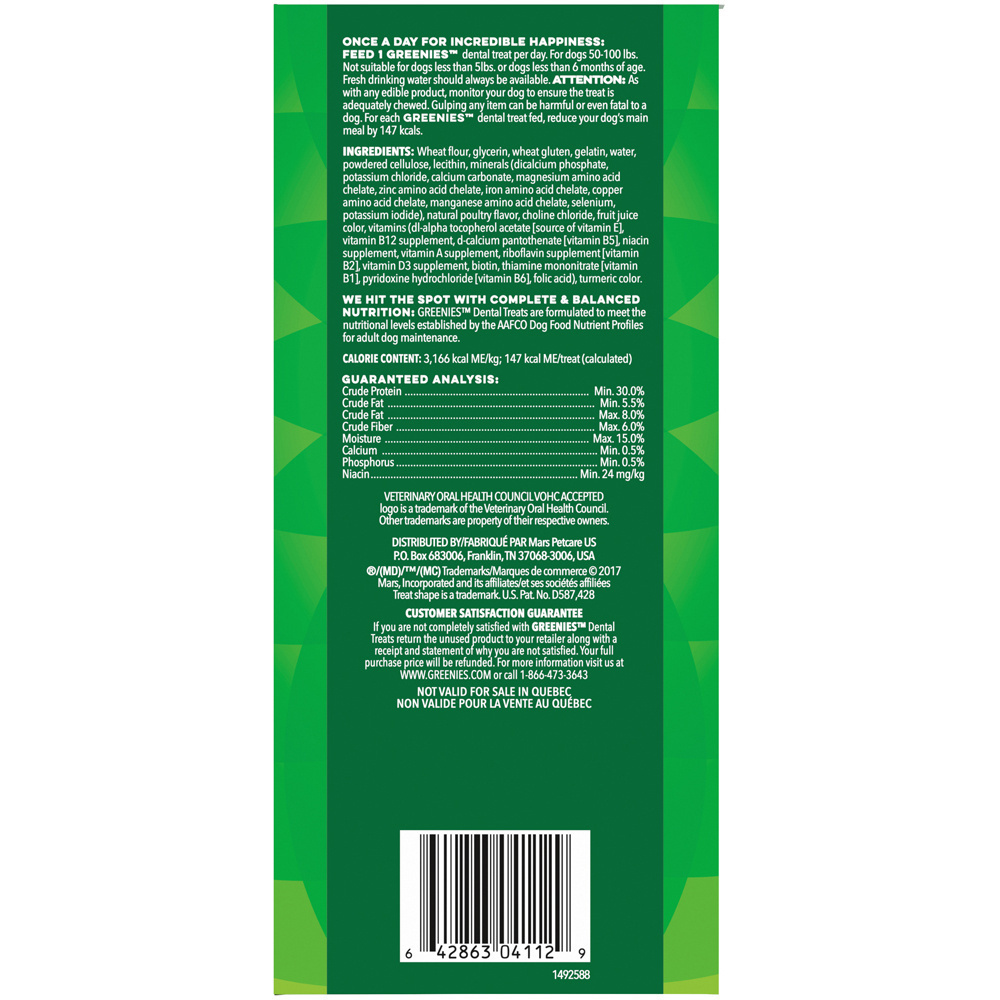 Greenies Large Original Dental Dog Chews