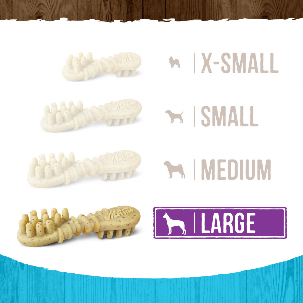 Merrick Fresh Kisses Mint Dental Dog Chews Large