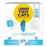 Tidy Cats Clear Springs Scent LightWeight Glade Tough Odor Solutions Clumping Cat Litter