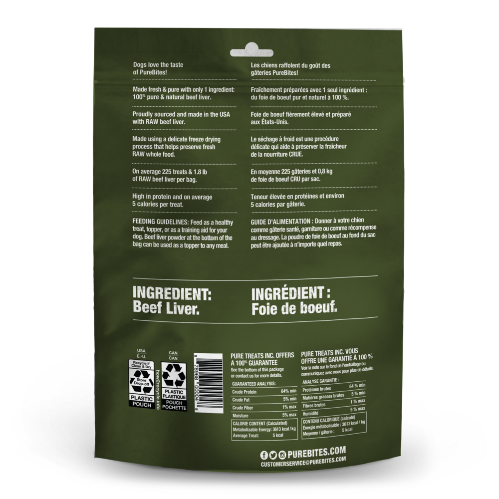 PureBites Freeze Dried Beef Liver Dog Treats