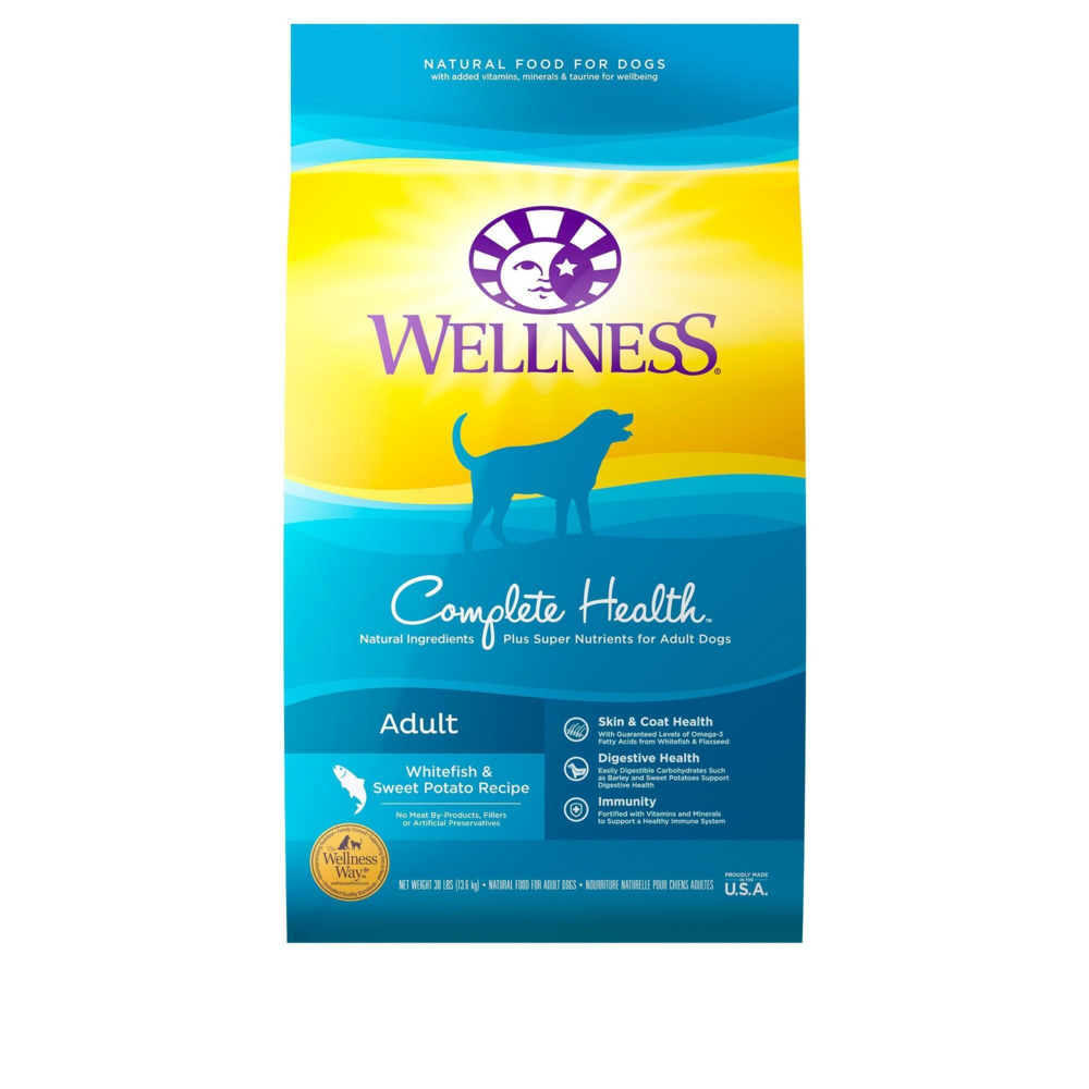 Wellness Complete Health Natural Adult Whitefish and Sweet Potato Recipe Dry Dog Food