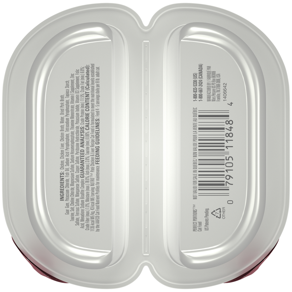 Nutro Perfect Portions Adult Grain Free Chicken & Liver Pate Wet Cat Food Trays