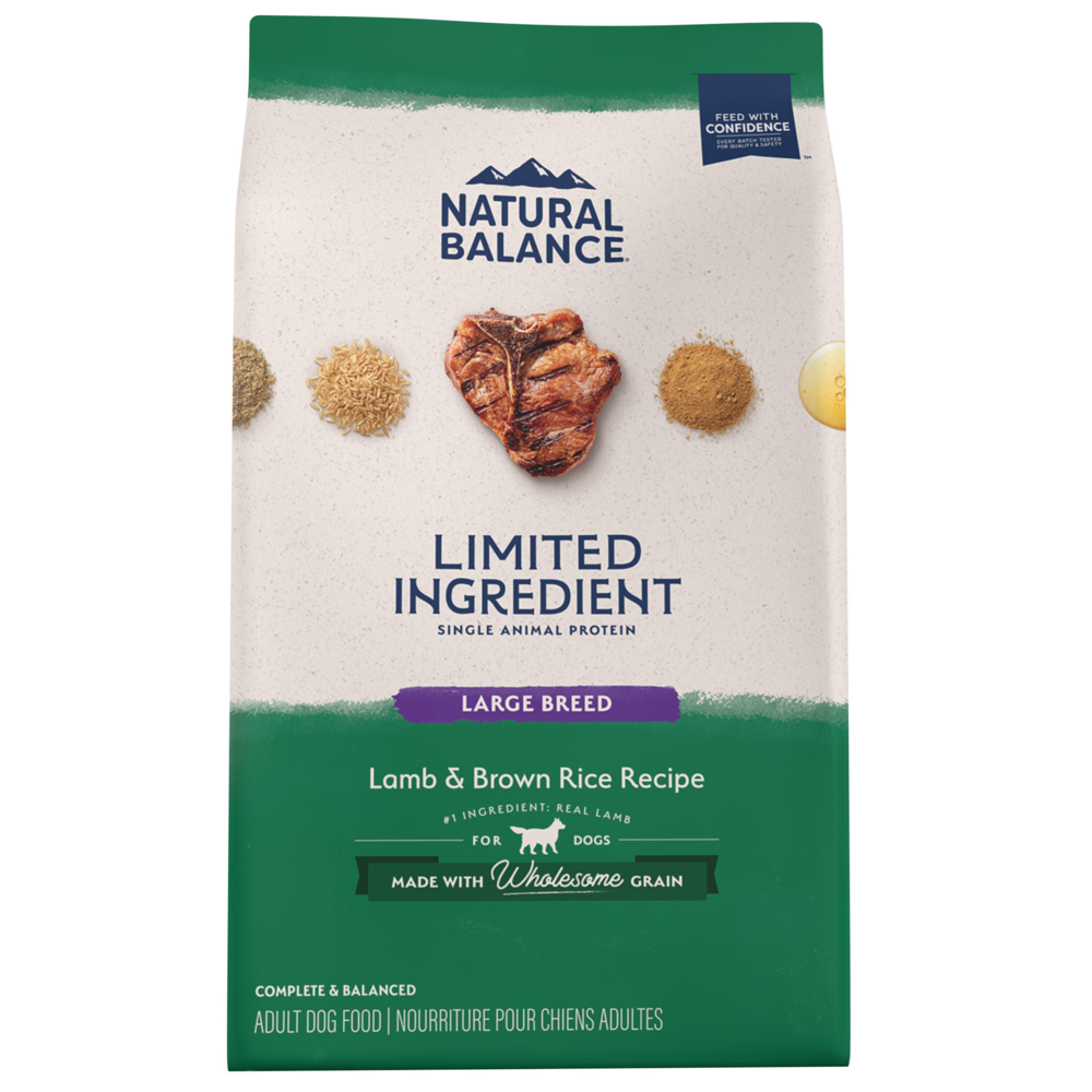 Natural Balance Limited Ingredient Dry Dog Food, Large Breed Lamb & Brown Rice Recipe