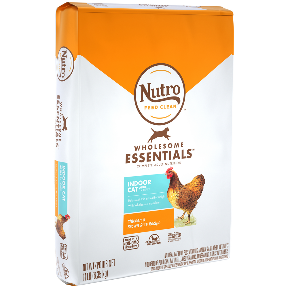 Nutro Wholesome Essentials Indoor Chicken and Brown Rice Recipe Adult  Dry Cat Food