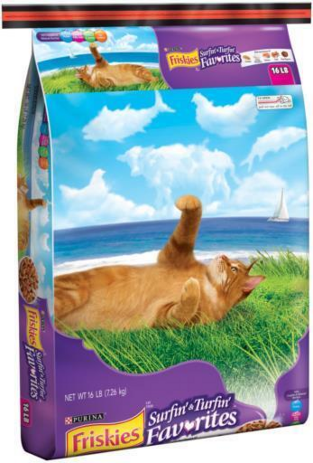 Friskies Cat Food Surfin and Turfin Favorites Dry Cat Food