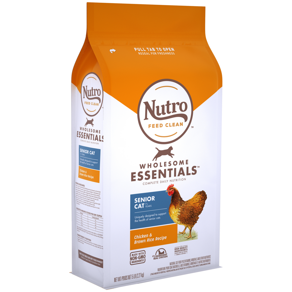 Nutro Wholesome Essentials Senior Cat Chicken and Brown Rice Dry Cat Food