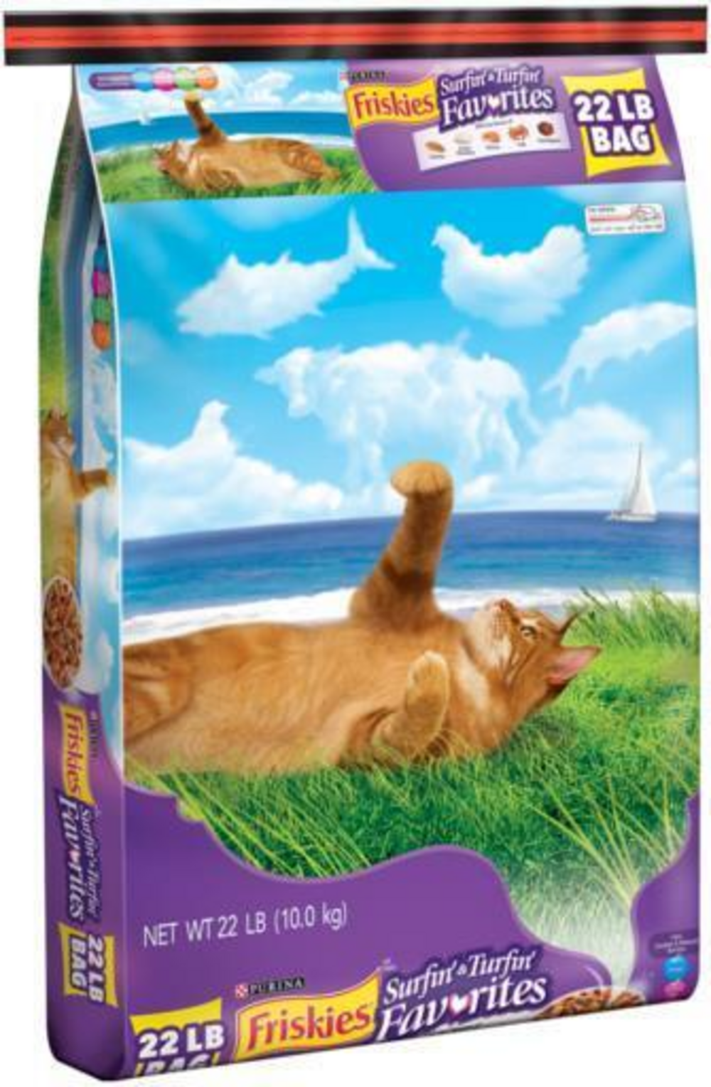 Friskies Cat Food Surfin and Turfin Favorites Dry Cat Food
