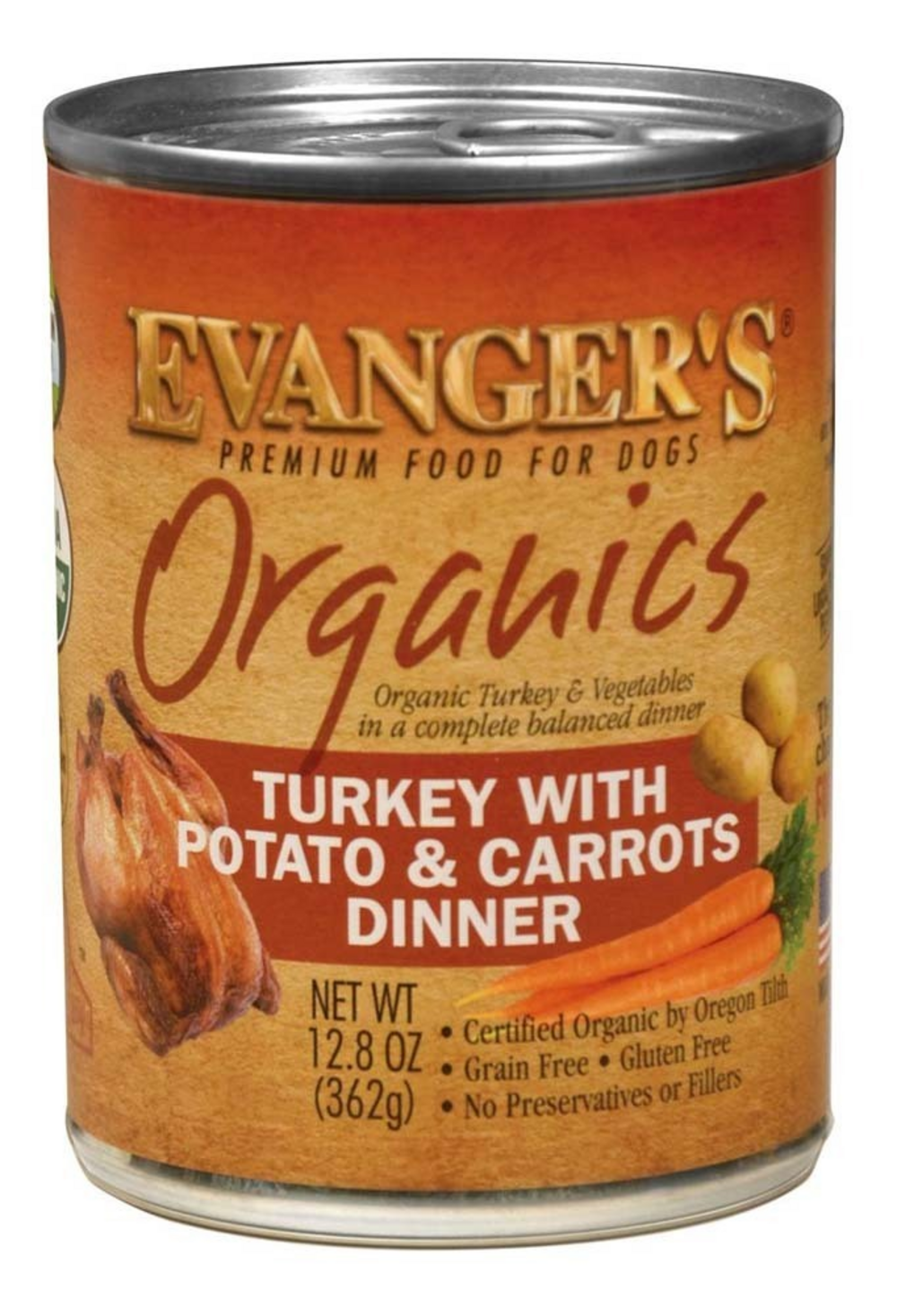 Evanger's 100% Organic Turkey with Potato And Carrots Canned Dog Food