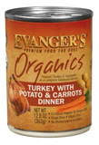 Evanger's 100% Organic Turkey with Potato And Carrots Canned Dog Food