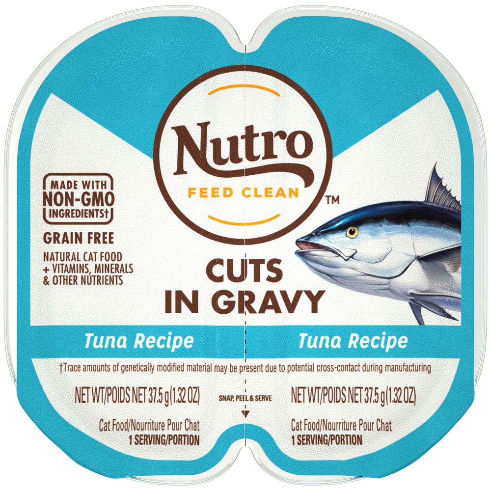 Nutro Perfect Portions Grain Free Cuts In Gravy Real Tuna Recipe Wet Cat Food Trays