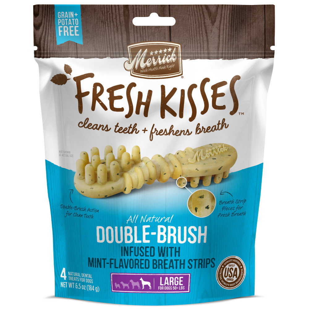 Merrick Fresh Kisses Dog Dental Treats With Mint Breath Strips Dog Tre Lees Feed Western