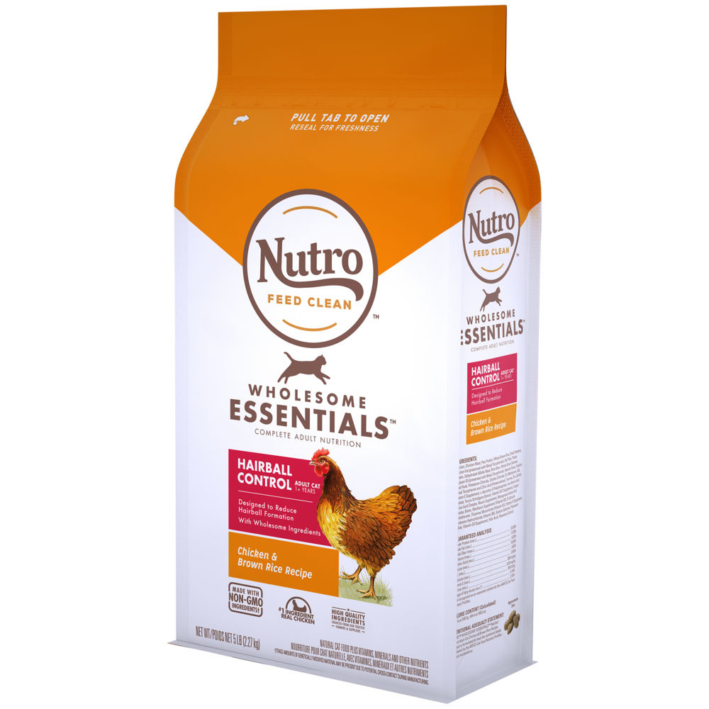 Nutro Wholesome Essentials Hairball Control Adult Chicken and Brown Rice Dry Cat Food