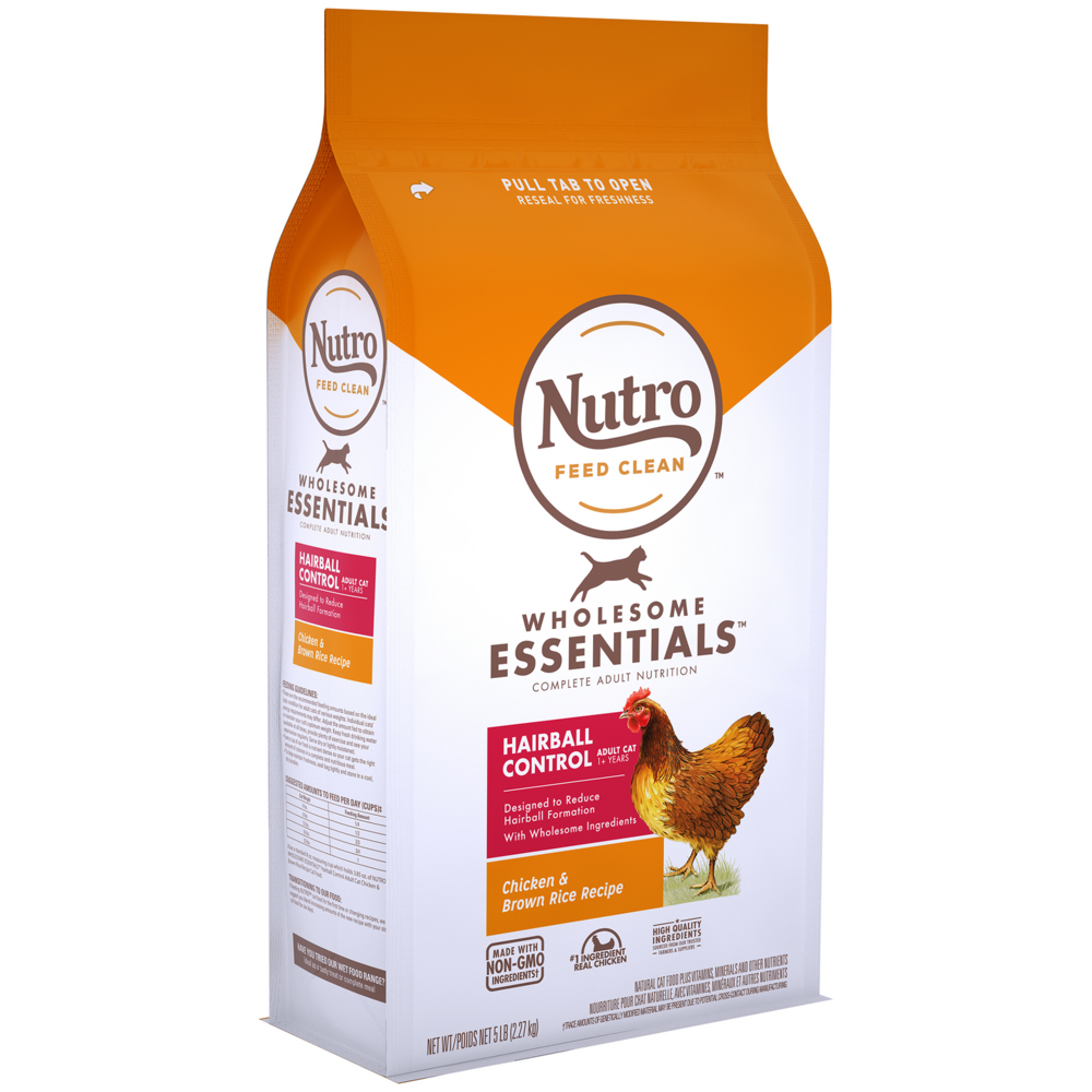 Nutro Wholesome Essentials Hairball Control Adult Chicken and Brown Rice Dry Cat Food