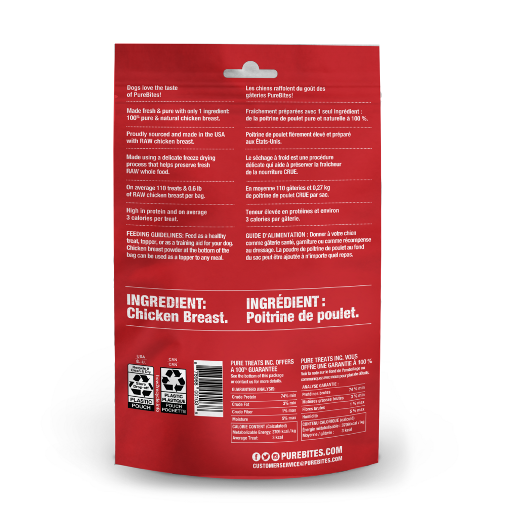 PureBites Freeze Dried Chicken Breast Dog Treats
